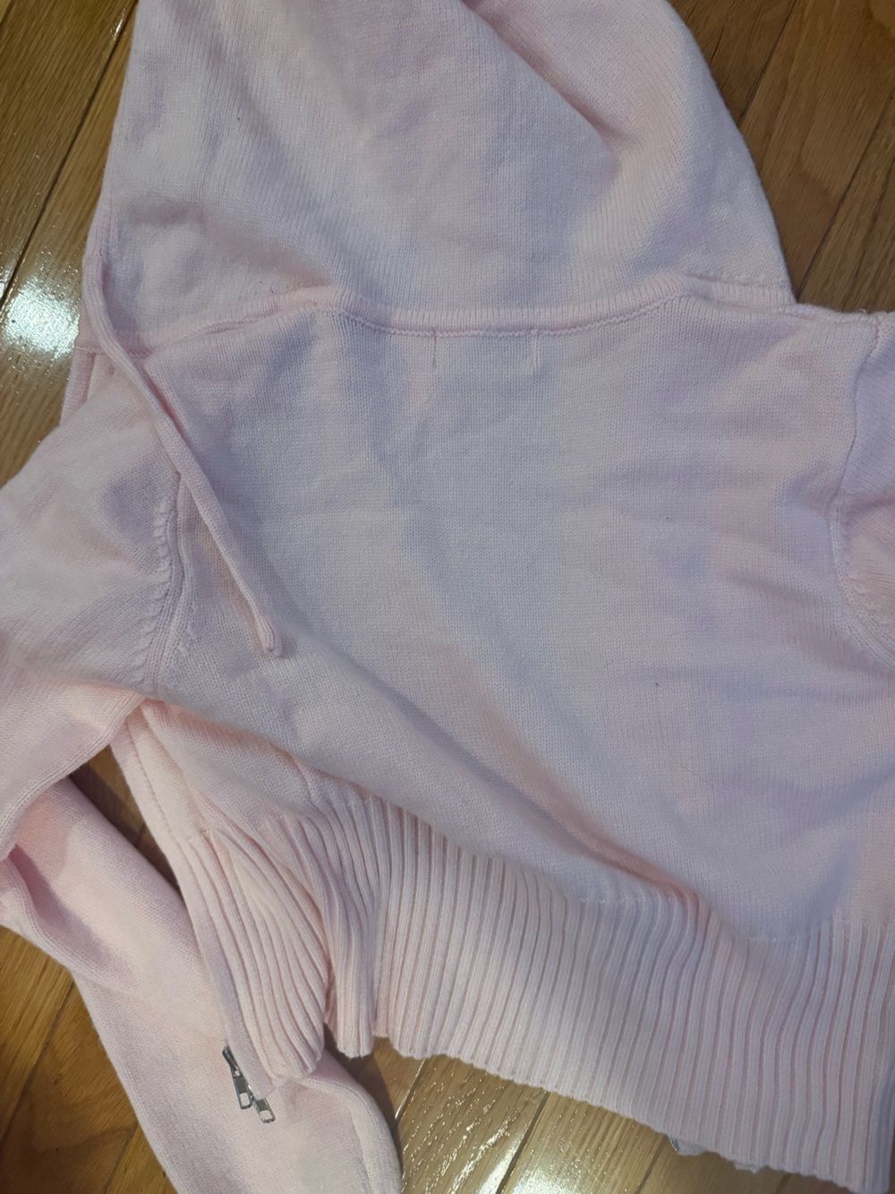 Edikted Pale Pink Cropped Ribbed Fold Over Set - Picture 6 of 6